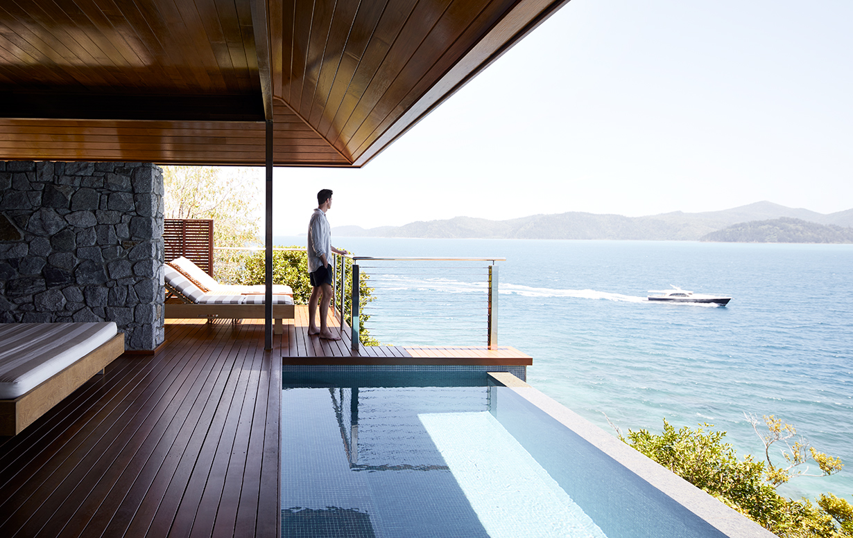 Qualia Resort Windward Pavilion Plunge Pool View Boating